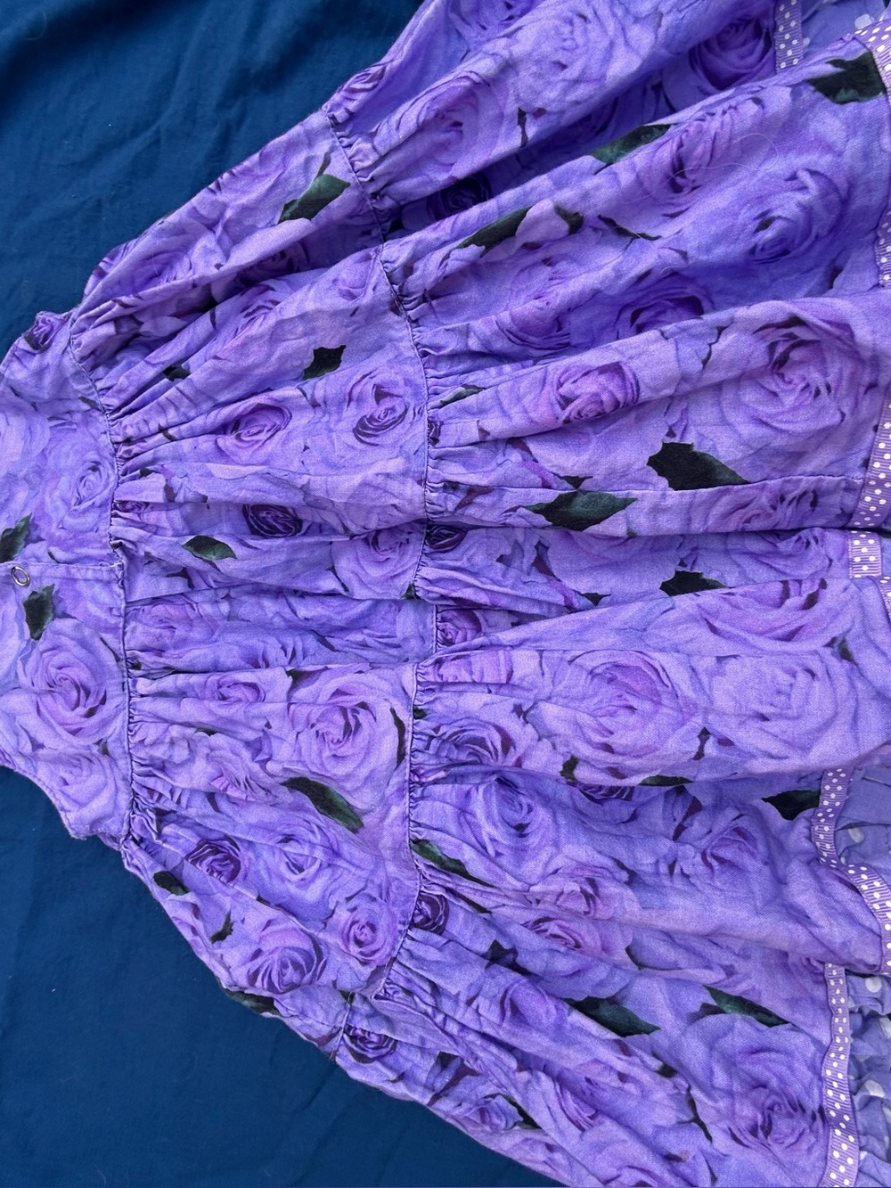 Lavender Rose Print Tiered dress toddler